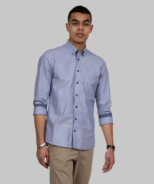 Red Bow 121  Hemd Slim Fit Heren Blauw