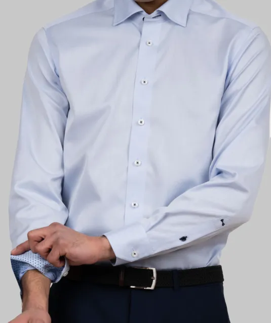 Red Bow 122  Hemd Slim Fit Heren Lichtblauw