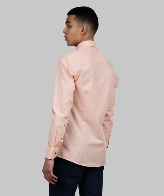 Purple Bow 141  Hemd Slim Fit Man Oranje/geruit