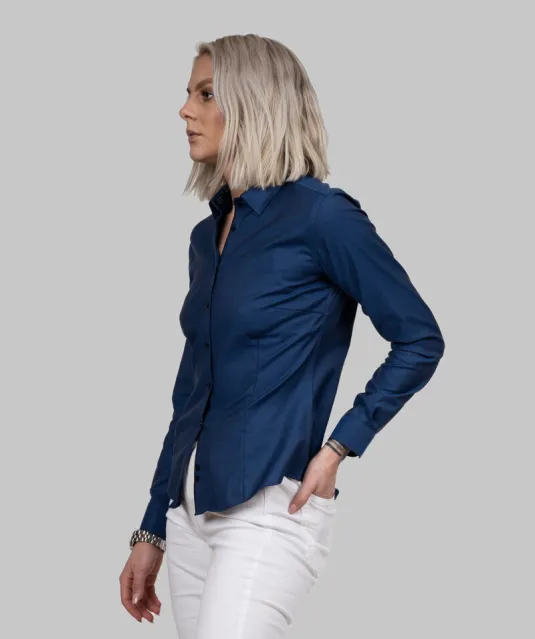 Purple Bow 142  Hemd Dames Lichtblauw