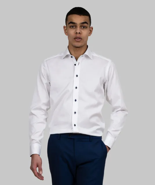 Red Bow 20  Hemd Slim Fit Heren Wit/marine