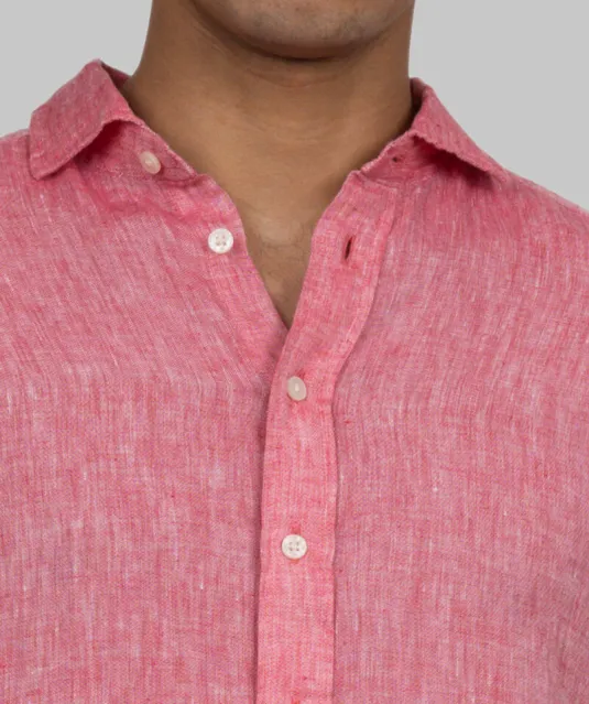 Indigo Bow 33  Hemd Slim Fit Heren Rood