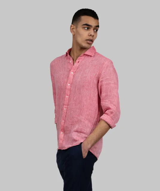 Indigo Bow 33  Hemd Slim Fit Heren Rood