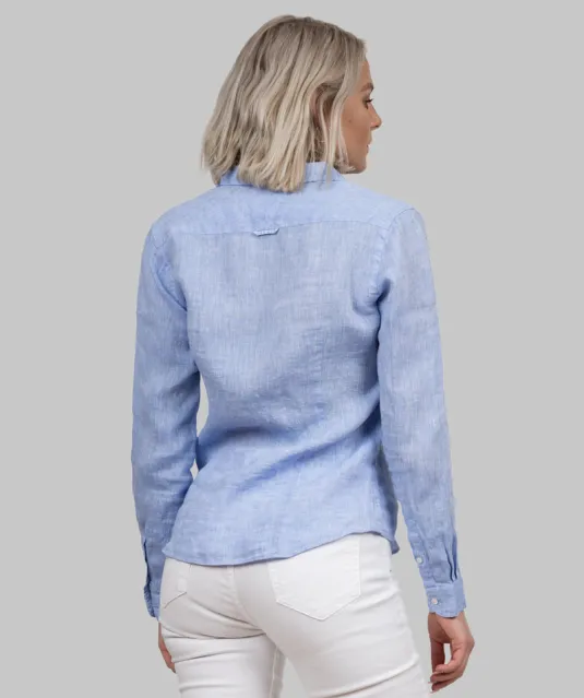 Indigo Bow 33  Hemd Dames Hemelsblauw