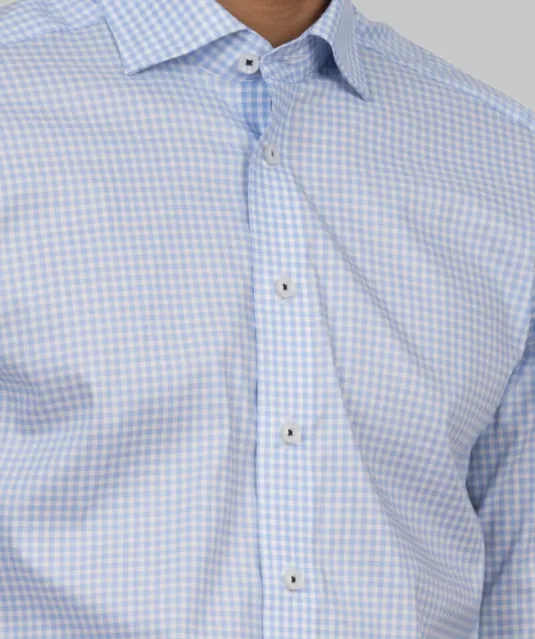 Yellow Bow 53  Hemd Slim Fit Heren Lichtblauw