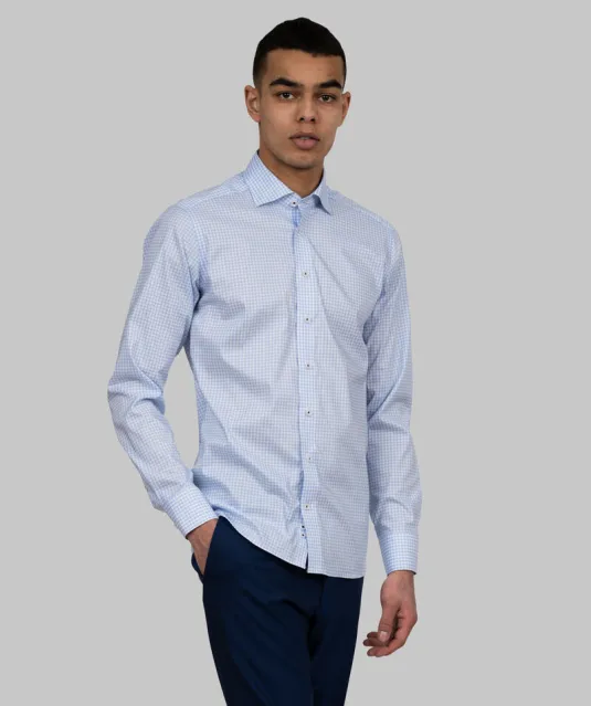 Yellow Bow 53  Hemd Slim Fit Heren Lichtblauw