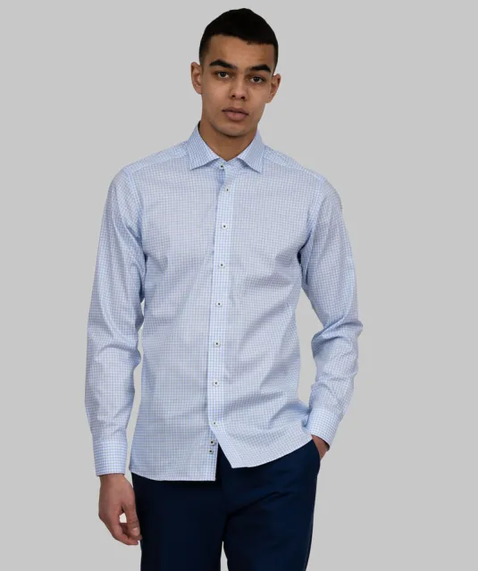 Yellow Bow 53  Hemd Slim Fit Heren Lichtblauw