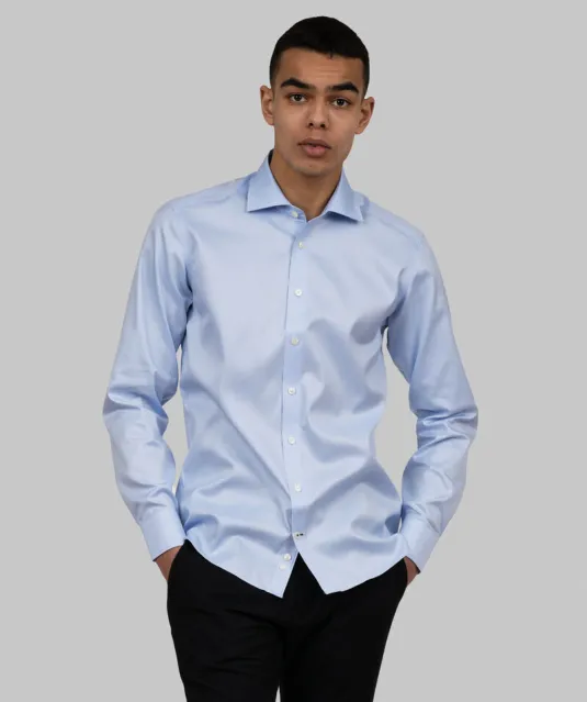 Black Bow 60  Hemd Slim Fit Heren Lichtblauw