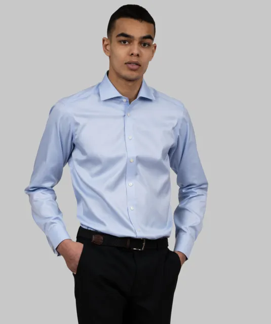 Black Bow 60  Hemd Slim Fit Heren Lichtblauw