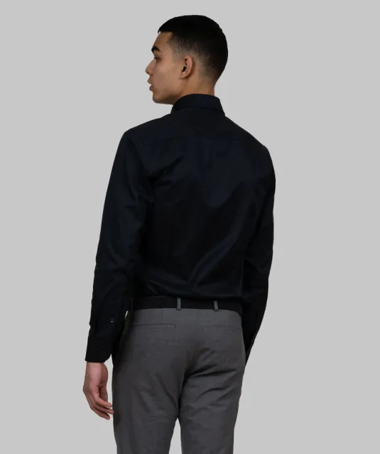 Black Bow 60  Hemd Slim Fit Heren Zwart