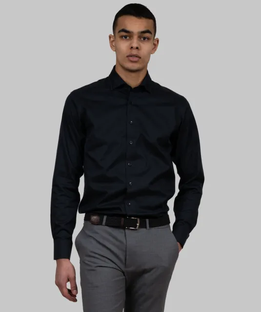 Black Bow 60  Hemd Slim Fit Heren Zwart