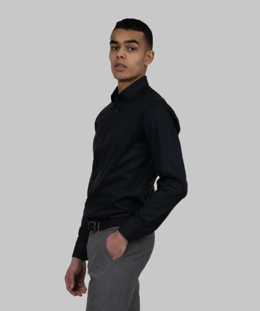 Black Bow 60  Hemd Slim Fit Heren Zwart