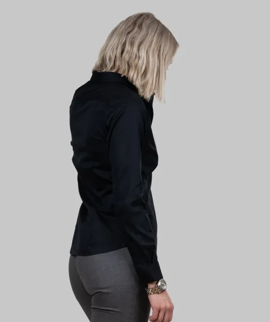 Black Bow 60  Hemd Dames Zwart