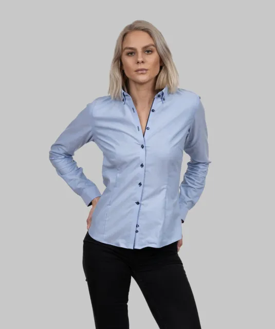 Red Bow 121  Hemd Dames Lichtblauw