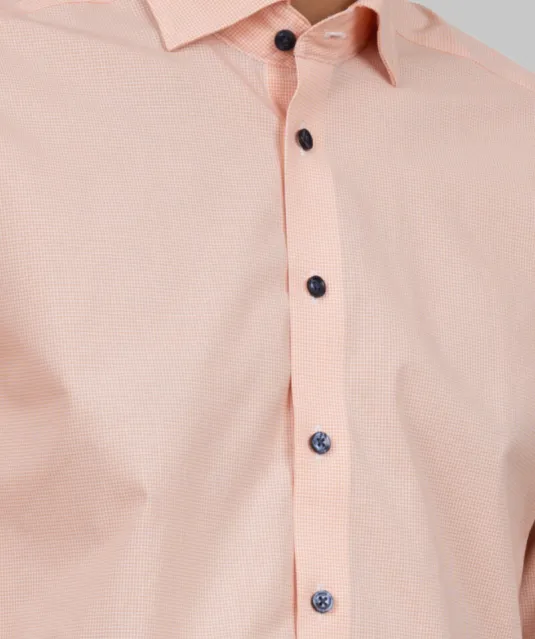 Purple Bow 141  Hemd Slim Fit Man Oranje/geruit