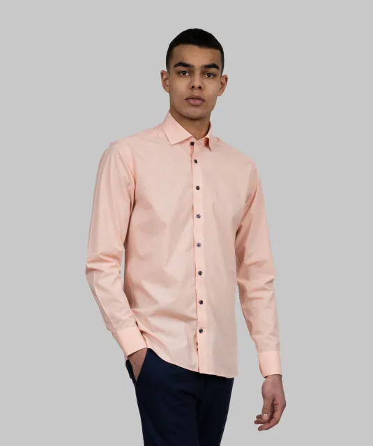 Purple Bow 141  Hemd Slim Fit Man Oranje/geruit