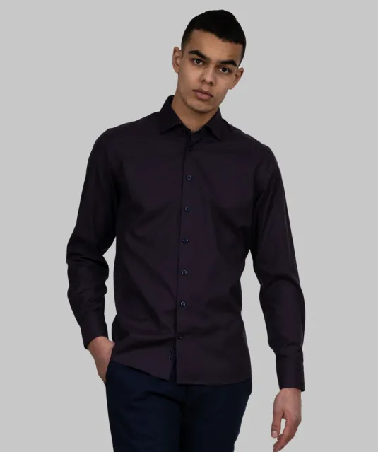 Purple Bow 142  Hemd Slim Fit Heren Paars
