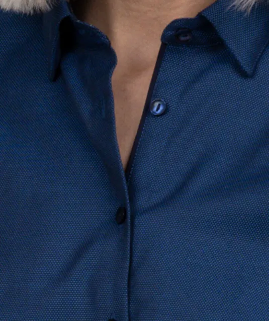 Purple Bow 142  Hemd Dames Lichtblauw