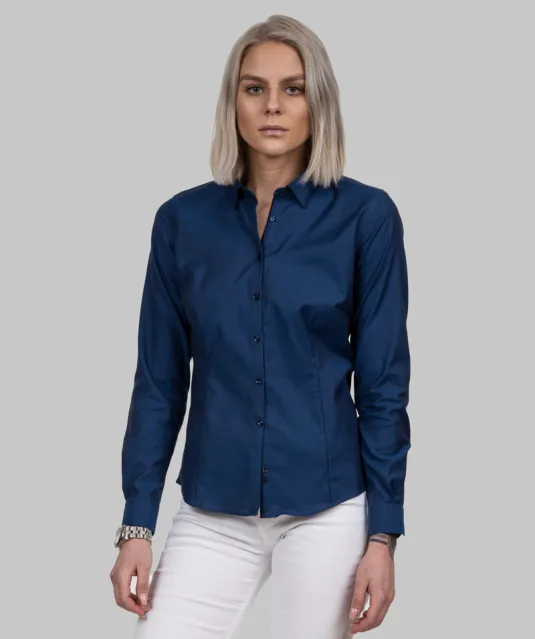 Purple Bow 142  Hemd Dames Lichtblauw