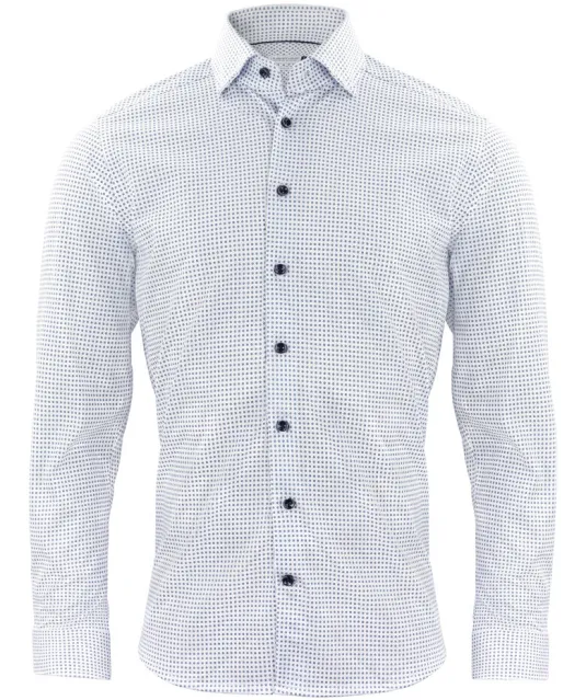 Indigo Bow 131  Hemd Slim Fit Heren Hemelsblauw print