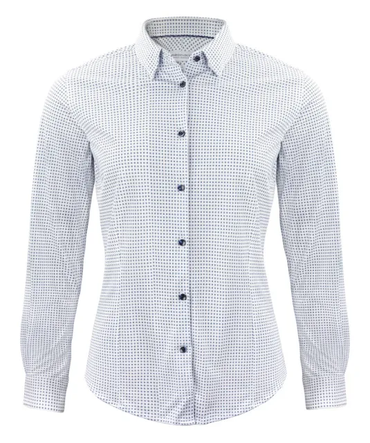 Indigo Bow 131 Hemd Dames Hemelsblauw print