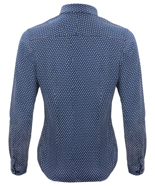 Indigo Bow 131 Hemd Dames Marine print