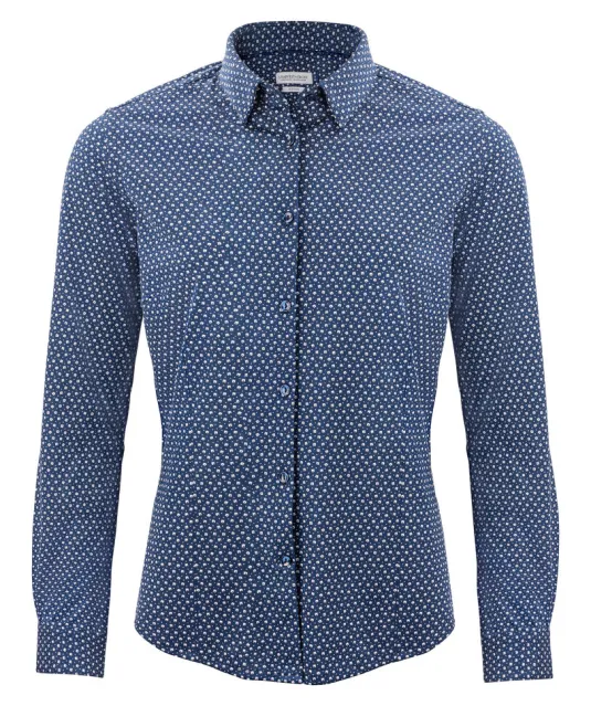 Indigo Bow 131 Hemd Dames Marine print