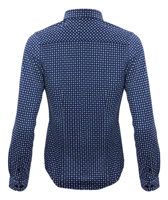 Indigo Bow 131 Hemd Dames Blauwe print