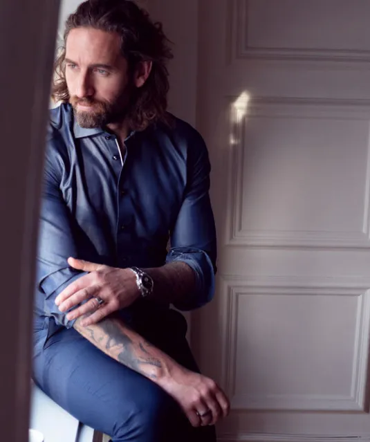 Red Bow 120  Hemd Slim Fit Heren Blauw gestreept