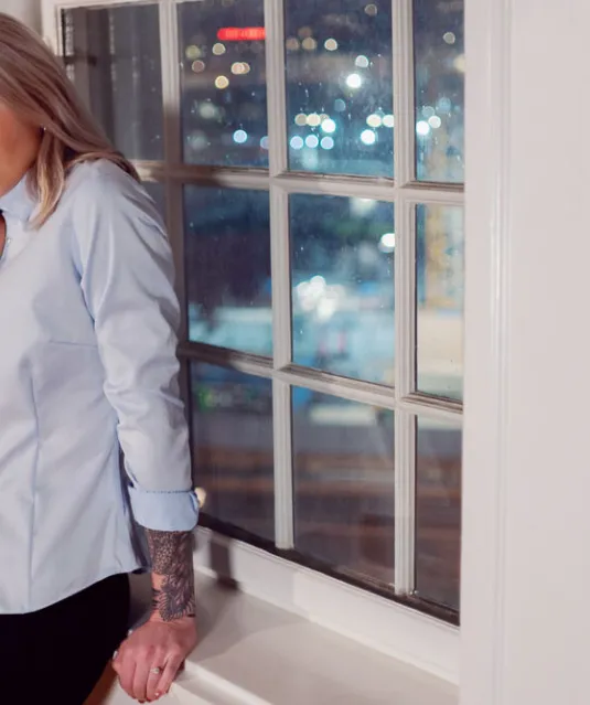 Red Bow 122  Hemd Dames Wit