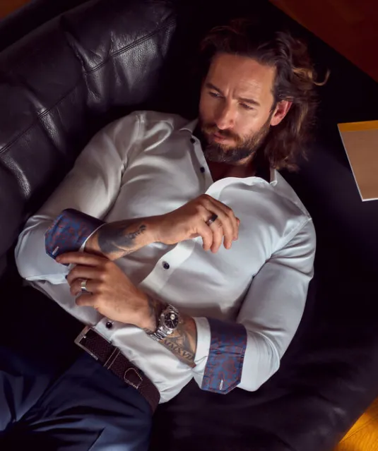 Purple Bow 146  Hemd Slim Fit Heren Ecru