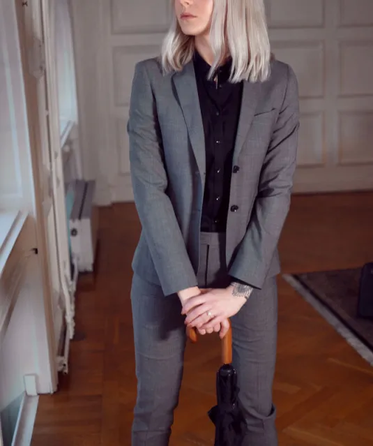 Black Bow 60  Hemd Dames Wit