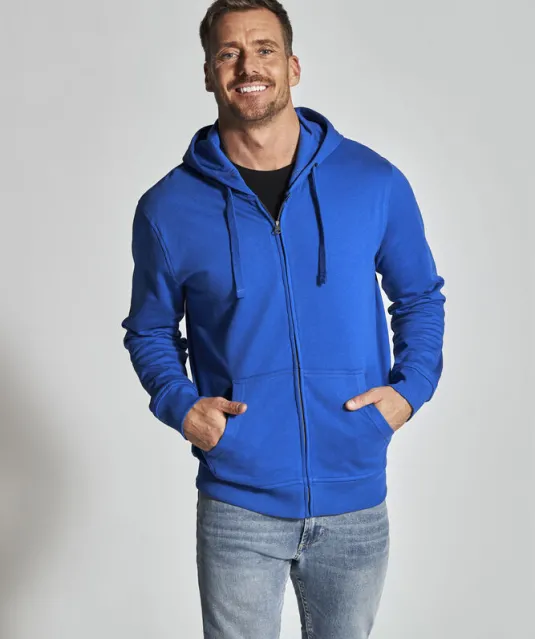 HOODIE FULL ZIP MAN - GOTS GECERTIFICEERD Blauw