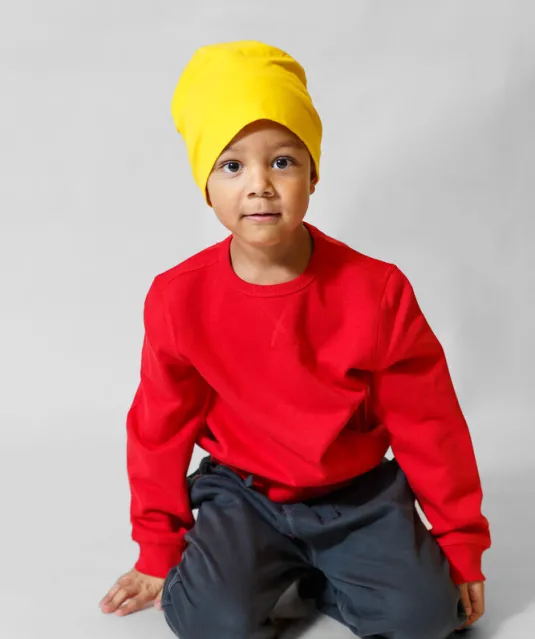 SWEATER CREW NECK KID - GOTS GECERTIFICEERD Rood