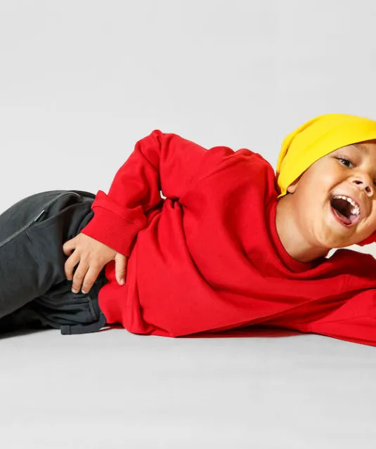 SWEATER CREW NECK KID - GOTS GECERTIFICEERD Roze