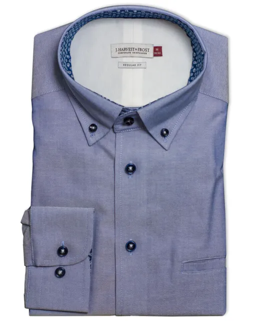 Red Bow 121  Hemd Regular Fit Heren Blauw