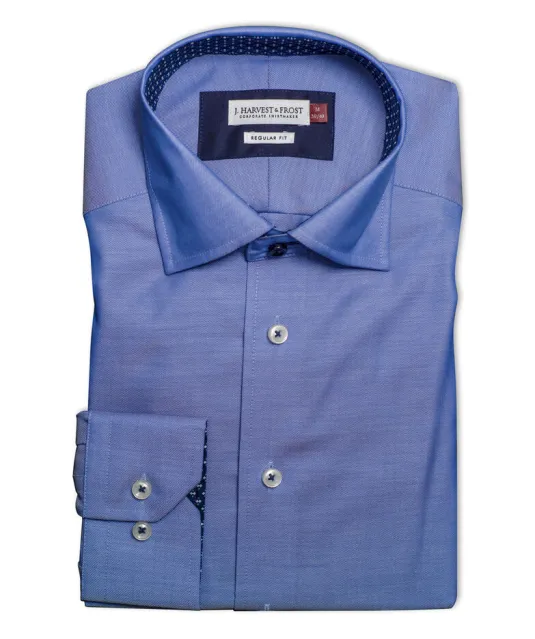 Red Bow 122  Hemd Regular Fit Heren Middenblauw