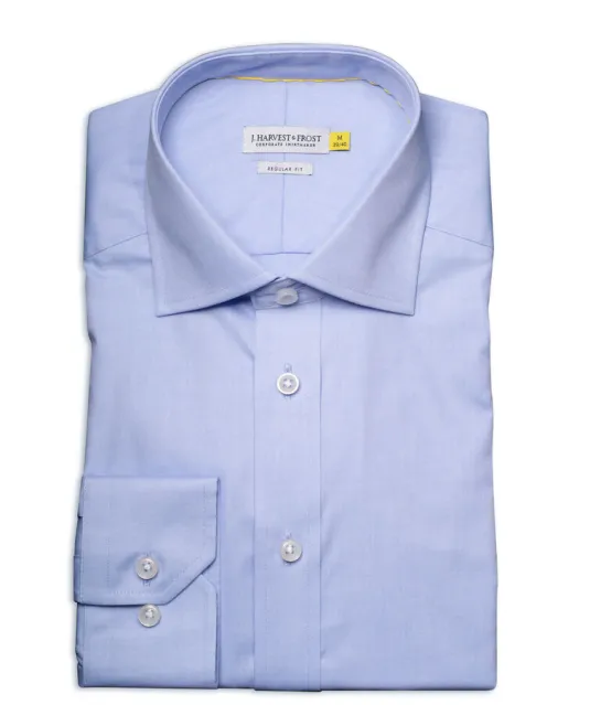 Yellow Bow 50 Hemd Regular Fit Heren Lichtblauw