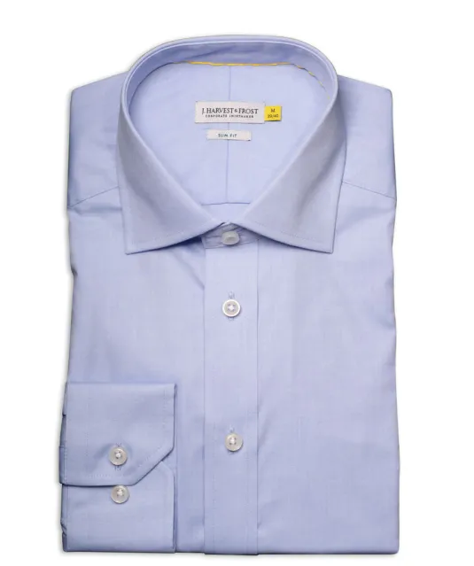 Yellow Bow 50  Hemd Slim Fit Heren Lichtblauw