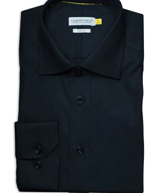 Yellow Bow 50  Hemd Slim Fit Heren Zwart