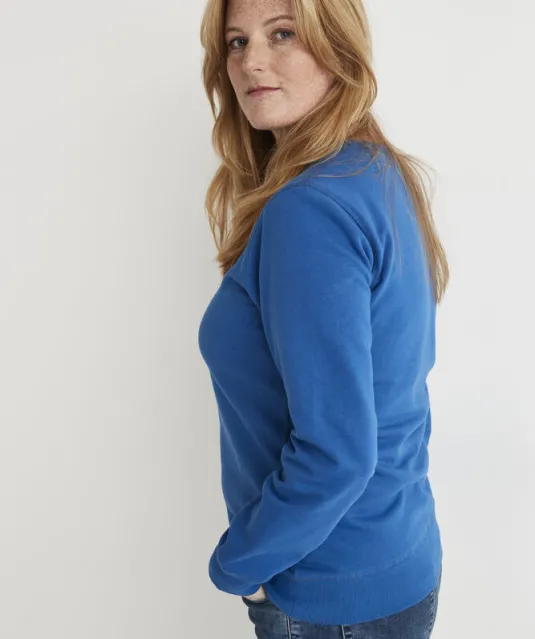 SWEATER CREW NECK LADY - GOTS GECERTIFICEERD Blauw