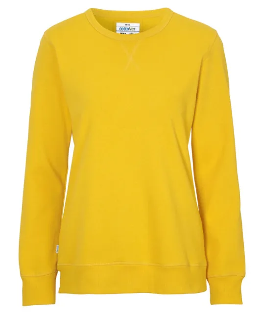 SWEATER CREW NECK LADY - GOTS GECERTIFICEERD Geel