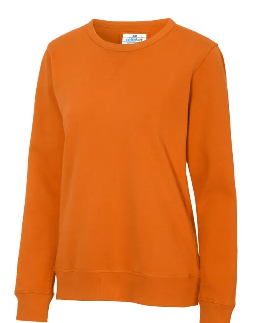 SWEATER CREW NECK LADY - GOTS GECERTIFICEERD Oranje