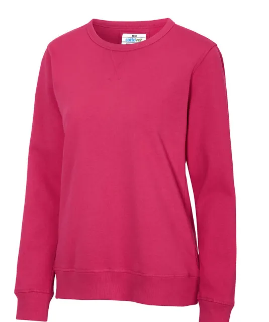 SWEATER CREW NECK LADY - GOTS GECERTIFICEERD Fuchsia