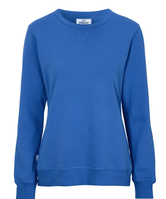 SWEATER CREW NECK LADY - GOTS GECERTIFICEERD Blauw