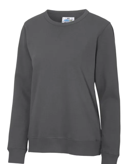 SWEATER CREW NECK LADY - GOTS GECERTIFICEERD Antraciet