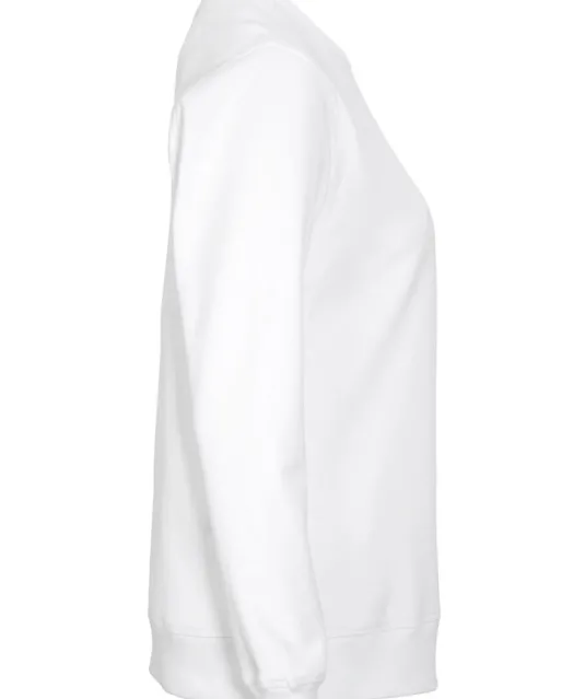 SWEATER CREW NECK LADY - GOTS GECERTIFICEERD Wit