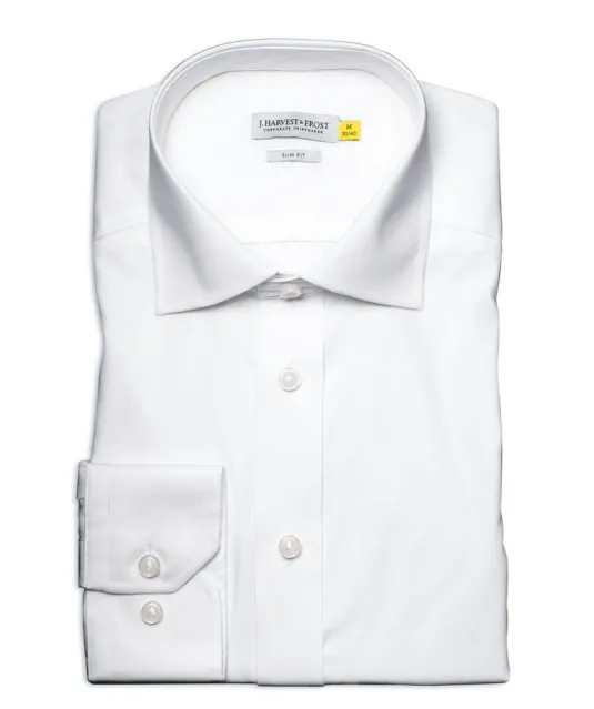 Yellow Bow 50  Hemd Slim Fit Heren Wit