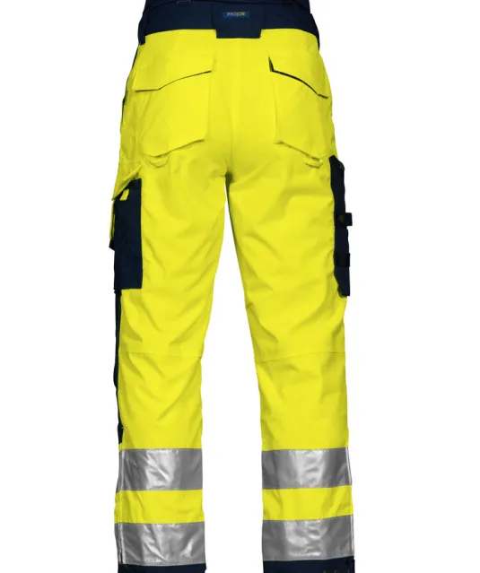 6514 GEVOERDE SIGNALISATIEREGENBROEK EN ISO 20471 KLASSE 2 Geel