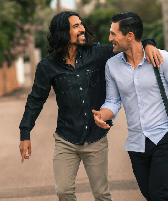 Jupiter Hemd Heren Denim blauw